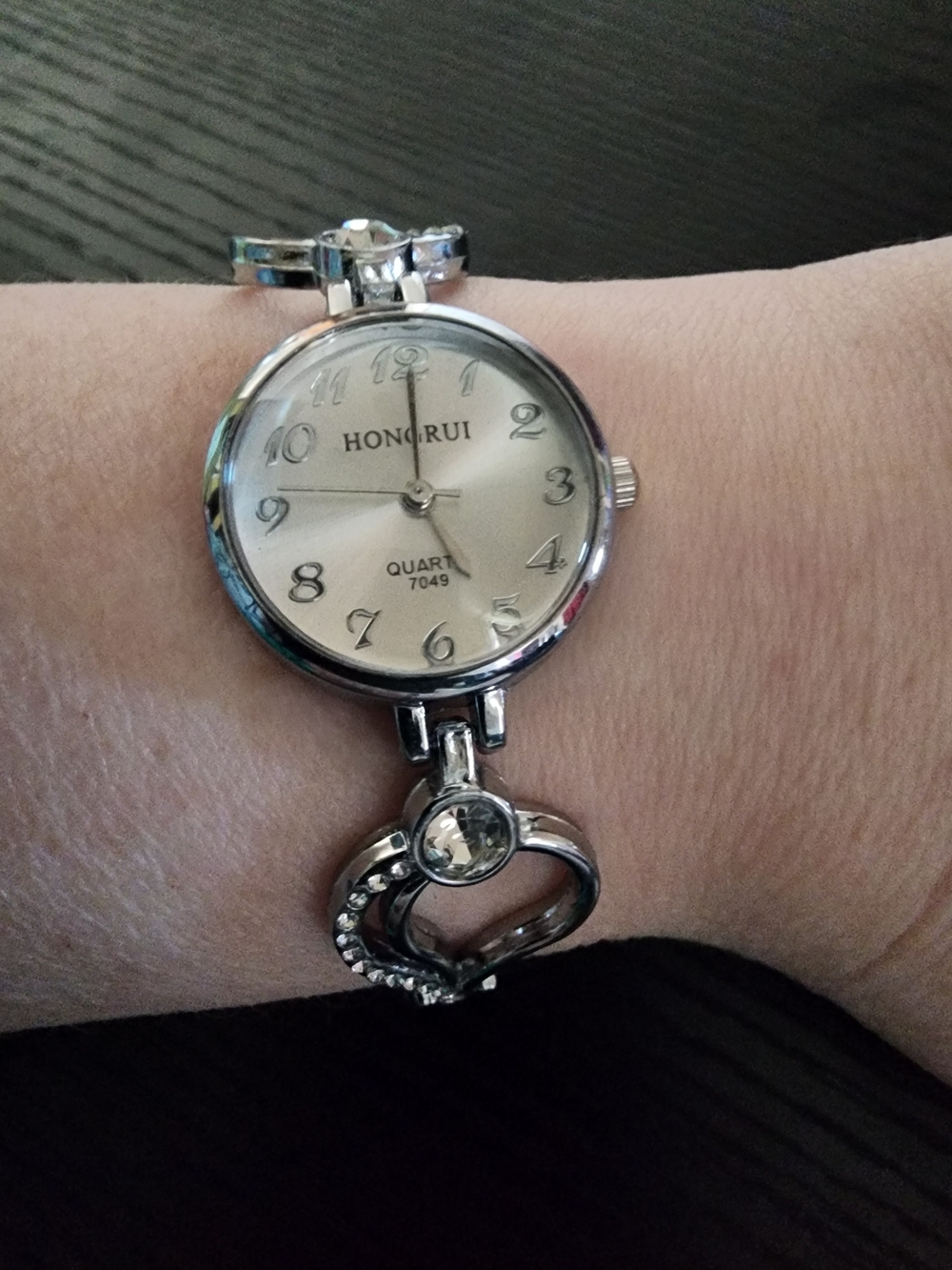 Silver Hongrui Heart Accent Women's Watch